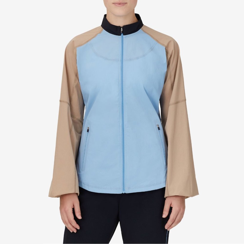 NWT New $90 FILA Wild Card Blue Beige Jacket Size M